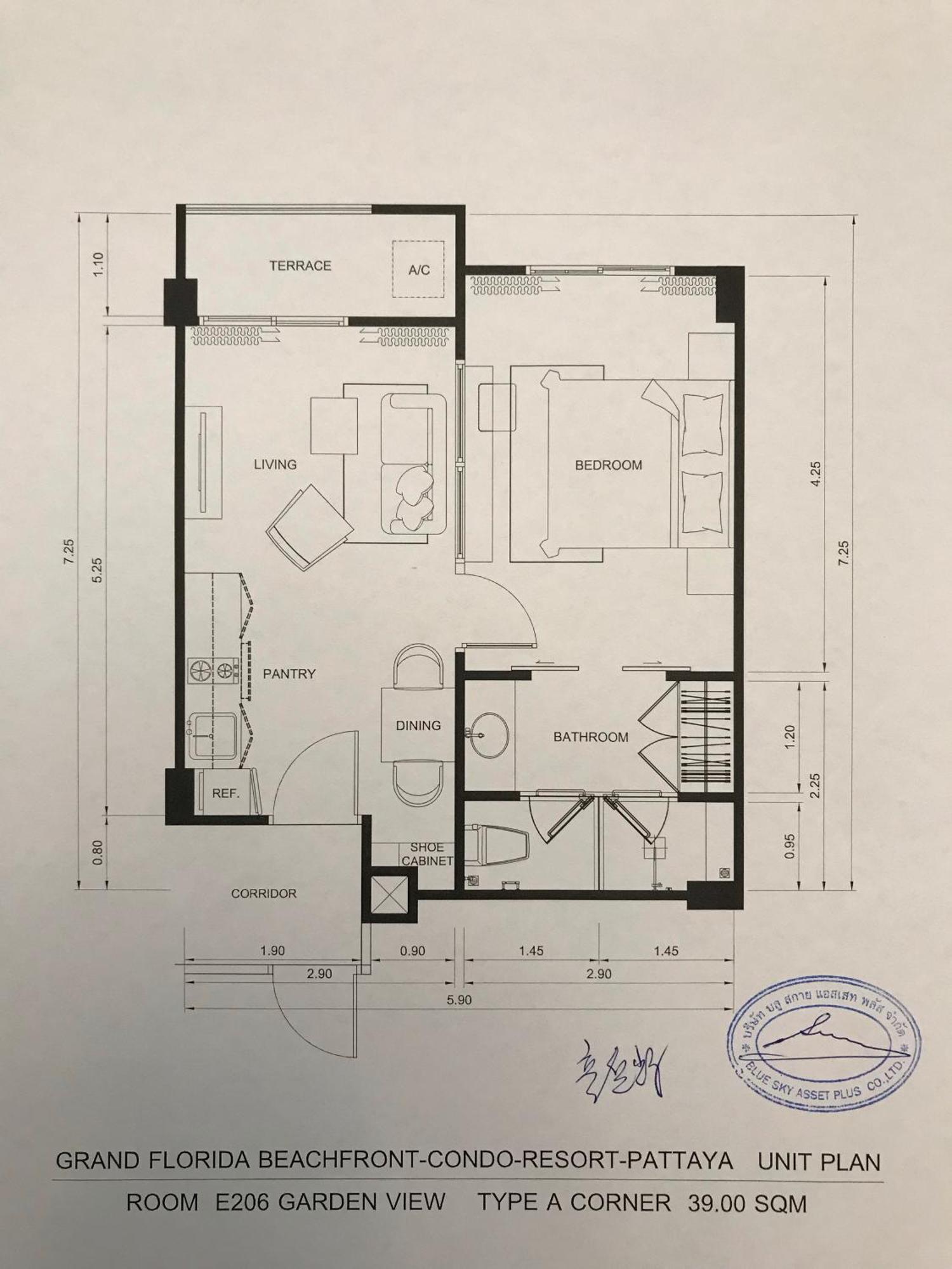 נה ג'ומטיין Grand Florida芭提雅带免费游泳池温泉桑拿浴和健身房瑜伽室私家海滩公寓e206 מראה חיצוני תמונה